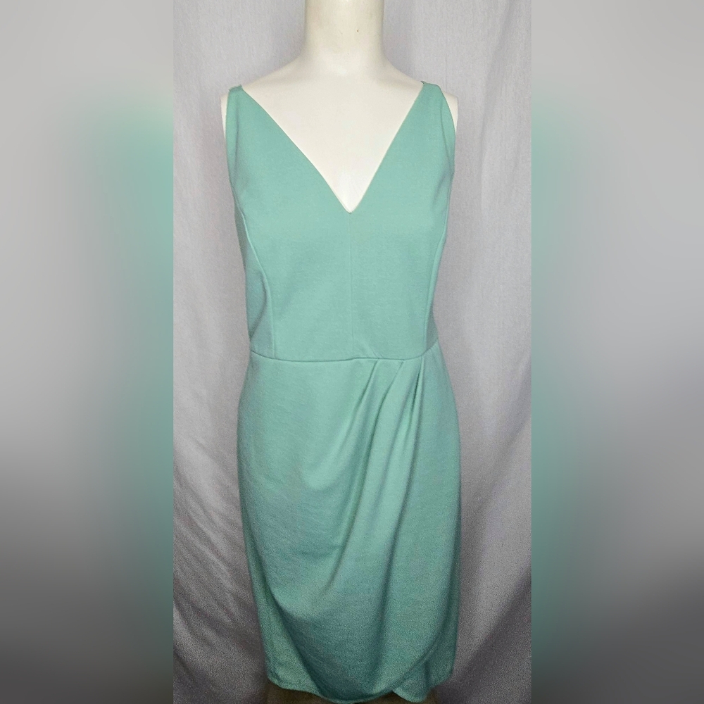 Manydress Sage Green/‎ Seafoam Tulip Hem Formal Dress Size L
